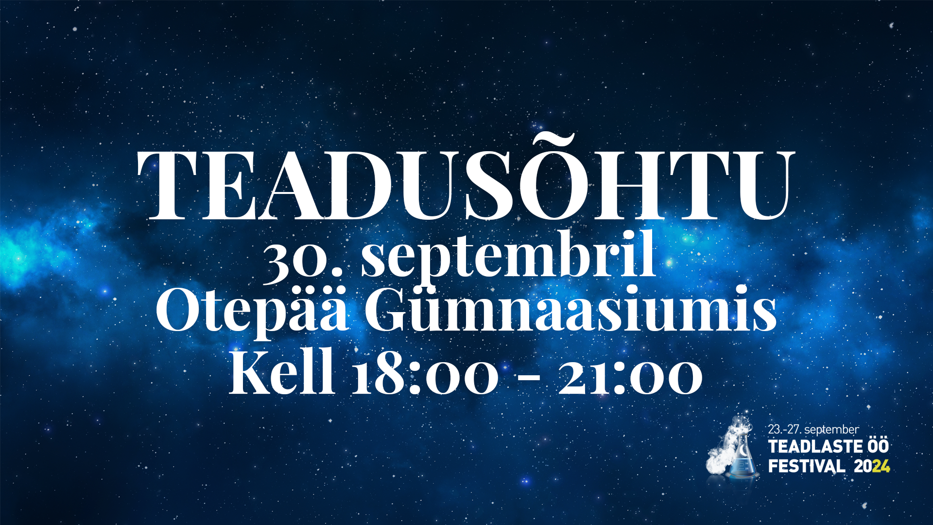 Teadusteõhtu 30. september 2024