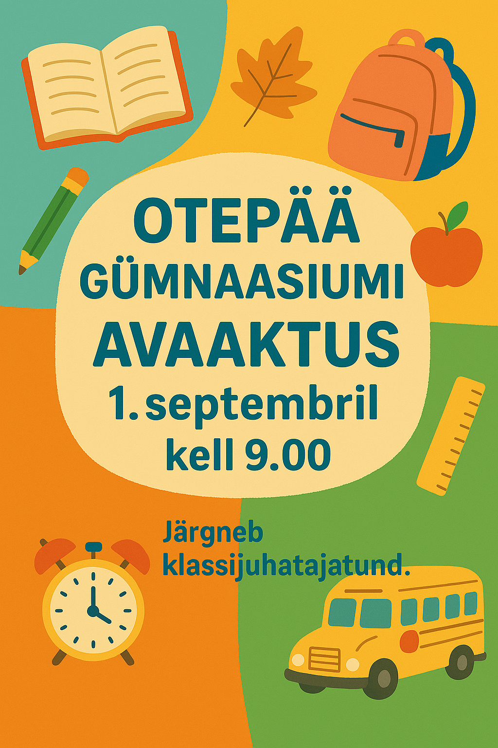 Otepää Gümnaasiumi avaaktus 1. septembril