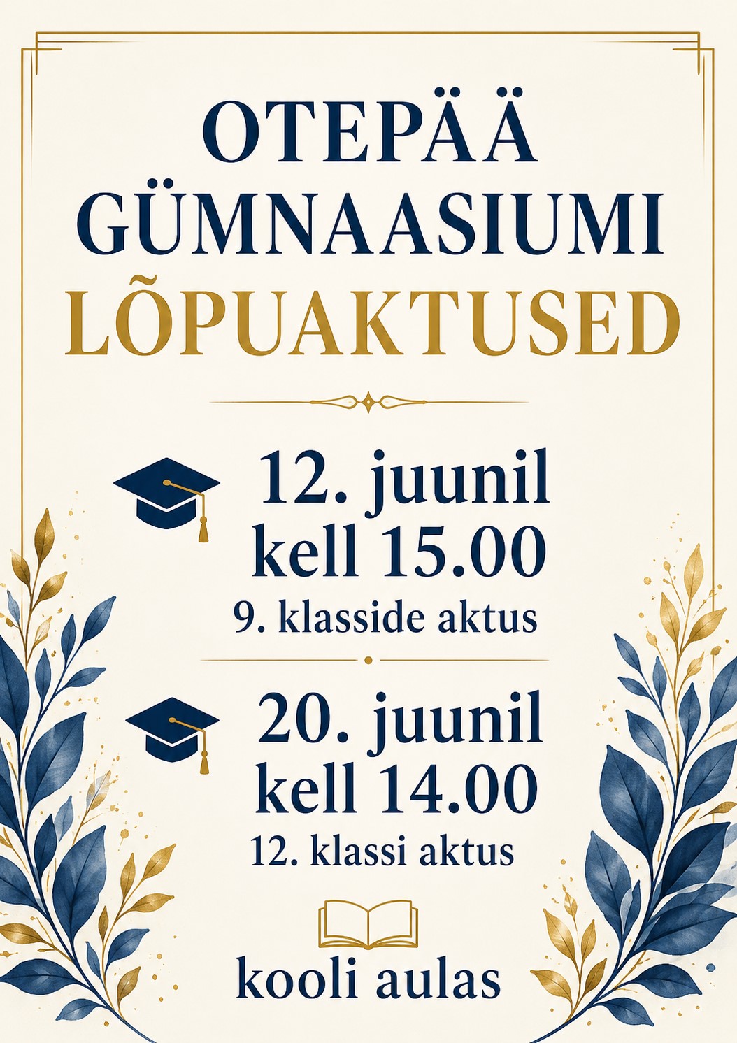 Otepää Gümnaasiumi lõpuaktused